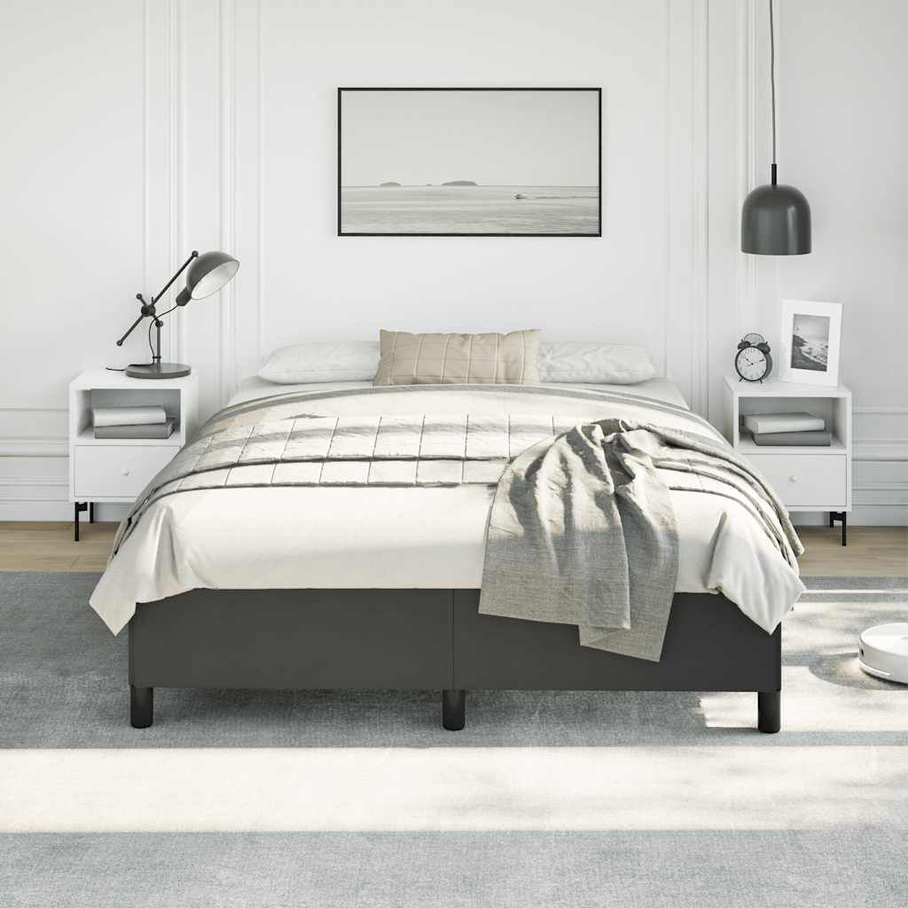 vidaXL Bed Frame without Mattress Black 152x203 cm Queen Faux Leather