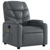 vidaXL Electric Massage Recliner Chair Grey Faux Leather