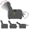 vidaXL Electric Stand up Massage Recliner Chair Dark Grey Fabric