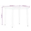 vidaXL 3 Piece Garden Dining Set Black