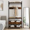 vidaXL Wardrobe with Drawers Smoked Oak 89x39x184.5 cm Engineered Wood
