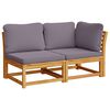 vidaXL 3 Piece Garden Lounge Set with Cushions Solid Wood Acacia