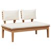 vidaXL Garden Bench Set with Cushion 5 pcs Brown and Cream