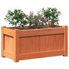 vidaXL Garden Planter Wax Brown 60x31x31 cm Solid Wood Pine
