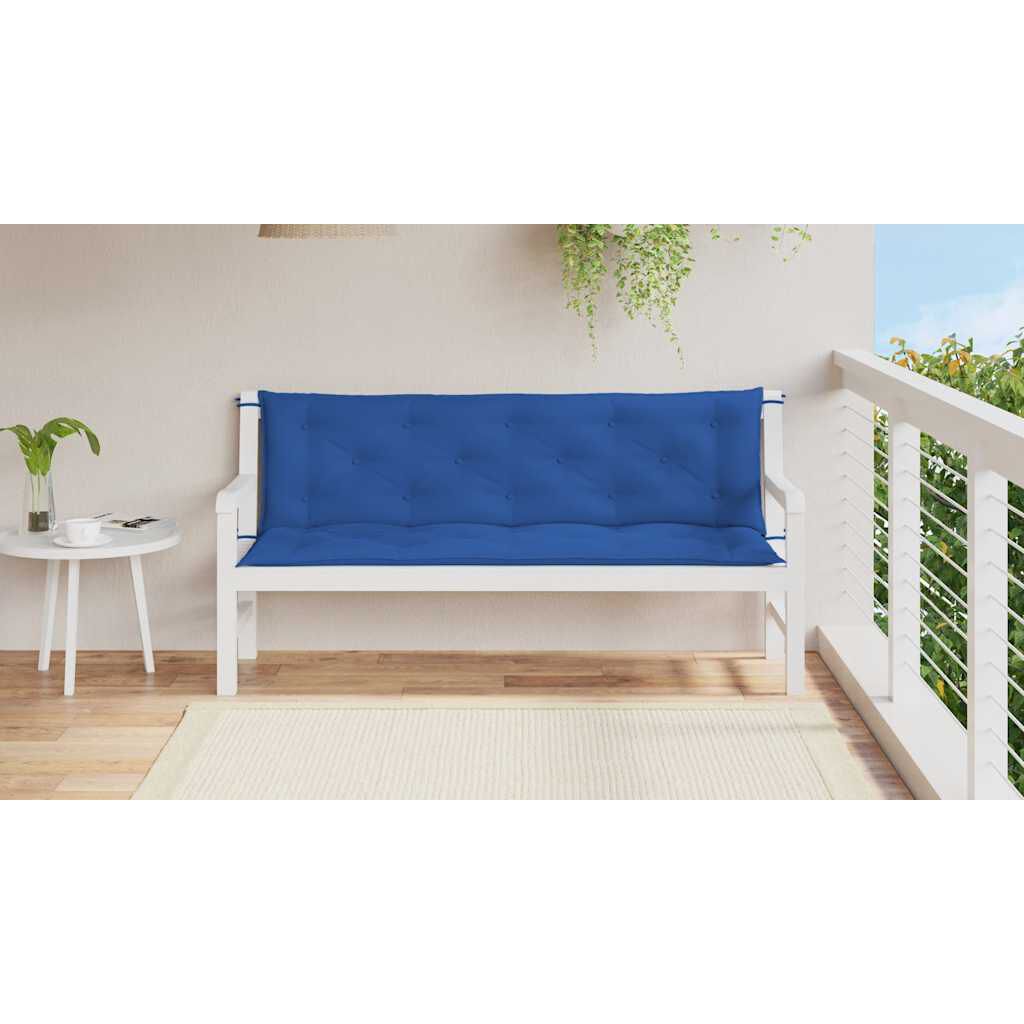 vidaXL Garden Bench Cushion Blue 150x(50+50)x7cm Oxford Fabric