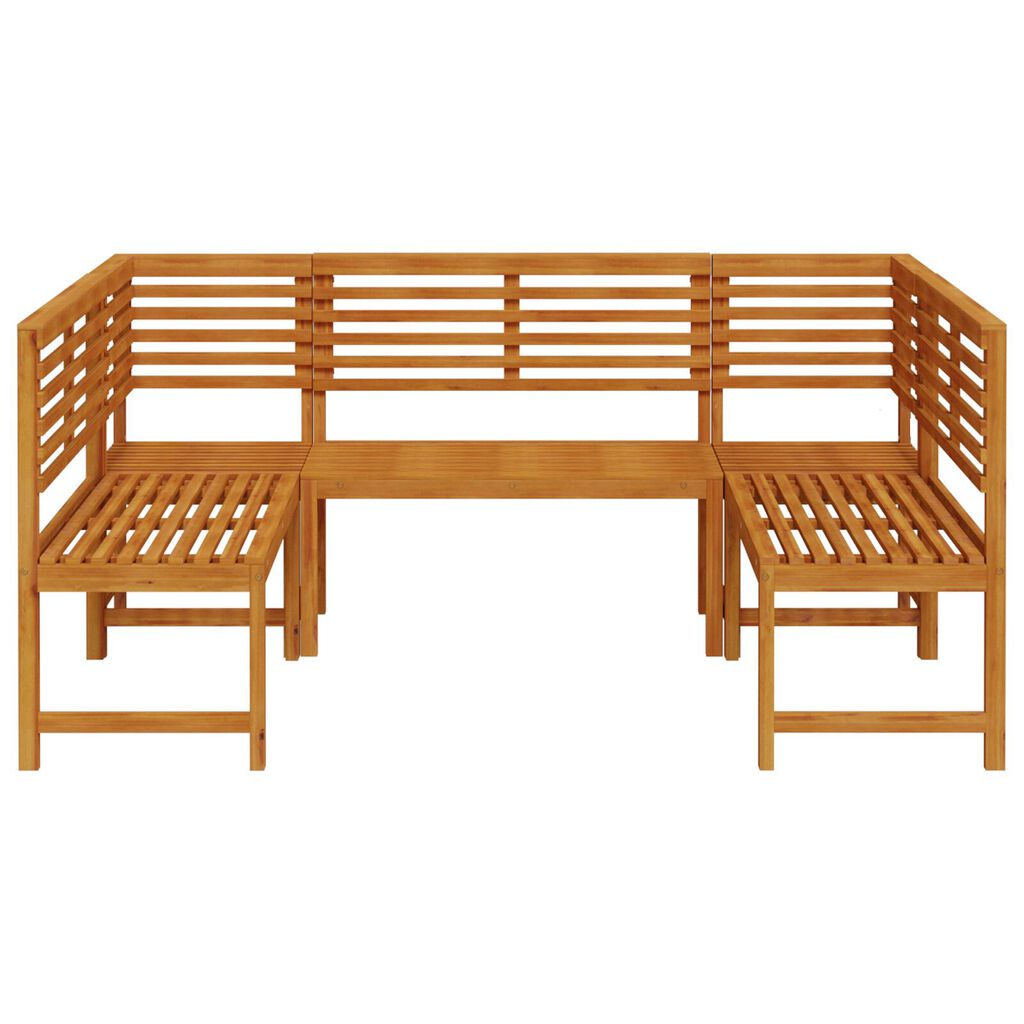 vidaXL 5-Piece Acacia Wood Garden Bench Set