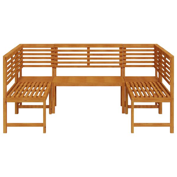 vidaXL 5-Piece Acacia Wood Garden Bench Set