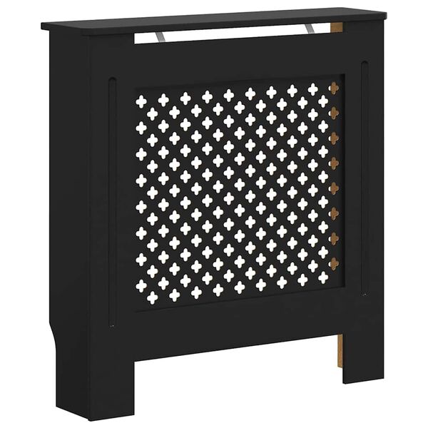 vidaXL MDF Radiator Cover Black 78 cm
