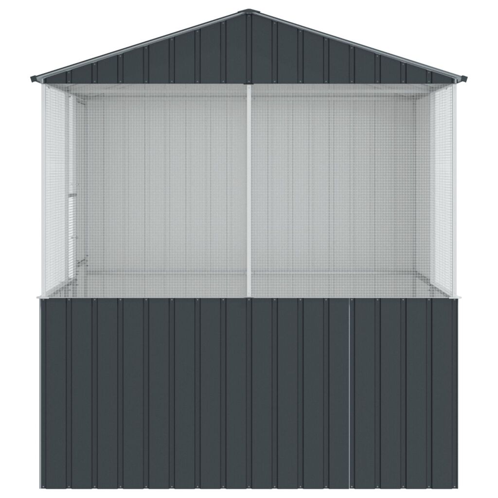 vidaXL Bird Cage Anthracite215x78x200 cm Galvanised Steel
