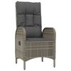vidaXL 5 Piece Garden Dining Set with Cushions Black and Grey Poly Rattan