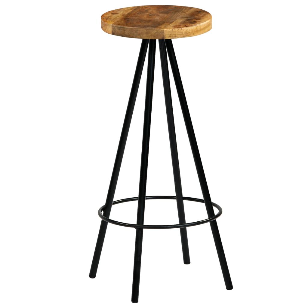 vidaXL Bar Chairs 2 pcs Solid Mango Wood