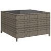 vidaXL Garden Sofa with Table and Cushions L-Shaped Grey Poly Rattan