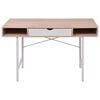 vidaXL Desk with 1 Drawer Oak and White