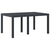 vidaXL Garden Table Anthracite 150 x 100 x 73 cm Poly Rattan