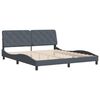 vidaXL Bed Frame without Mattress Dark Grey 183x213 cm Velvet