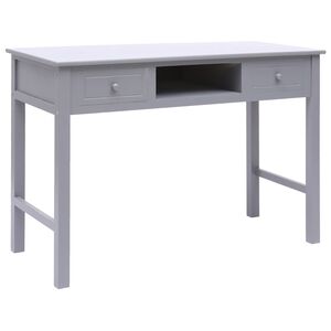 vidaXL Writing Desk Grey 110x45x76 cm Wood