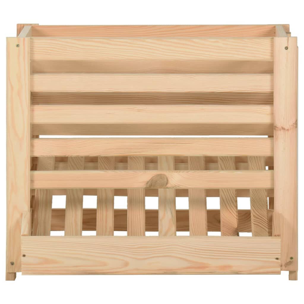 vidaXL Potato Box 60x40x50 cm Solid Pinewood