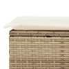 vidaXL 7 Piece Garden Sofa Set with Cushions Beige Poly Rattan