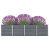 vidaXL Raised Garden Bed 320x40x77 cm Galvanised Steel Grey