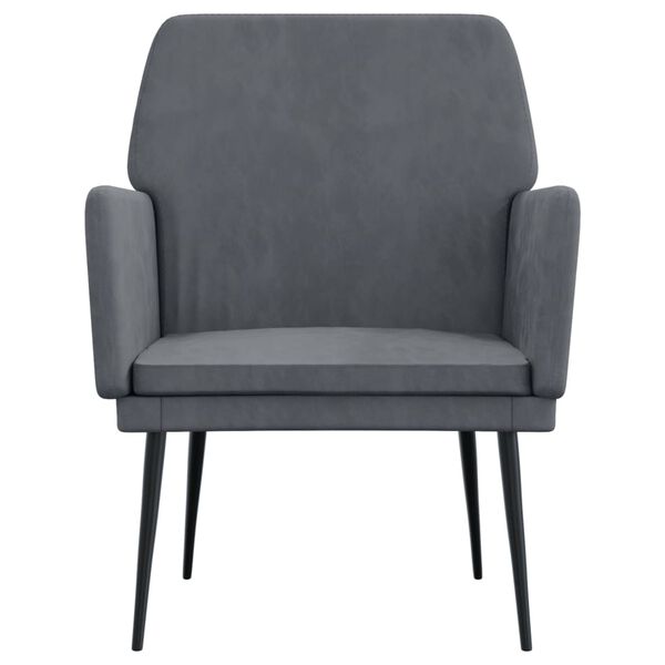 vidaXL Armchair Dark Grey 62x79x79 cm Velvet