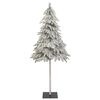 vidaXL Artificial Christmas Tree 300 LEDs&Ball Set&Flocked Snow 210 cm