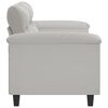 vidaXL 2-Seater Sofa Light Grey 140 cm Microfibre Fabric