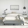 vidaXL Bed Frame without Mattress Light Grey 137x190 cm Full Fabric