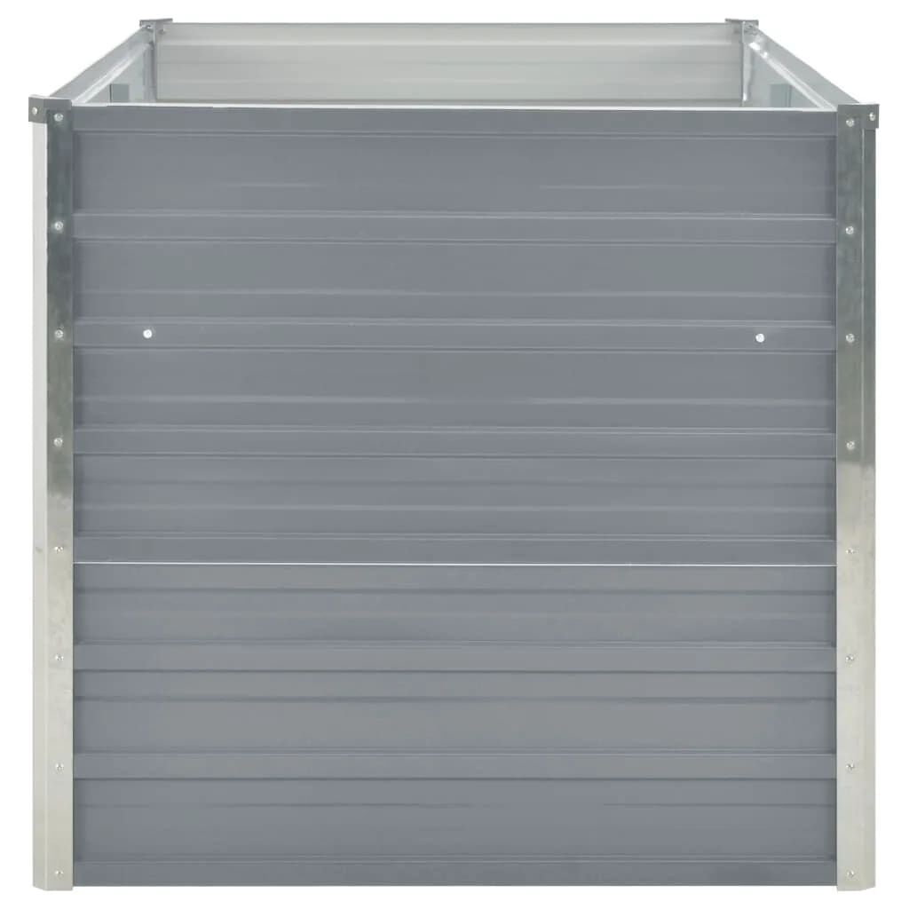 vidaXL Raised Garden Bed 160x80x77 cm Galvanised Steel Grey