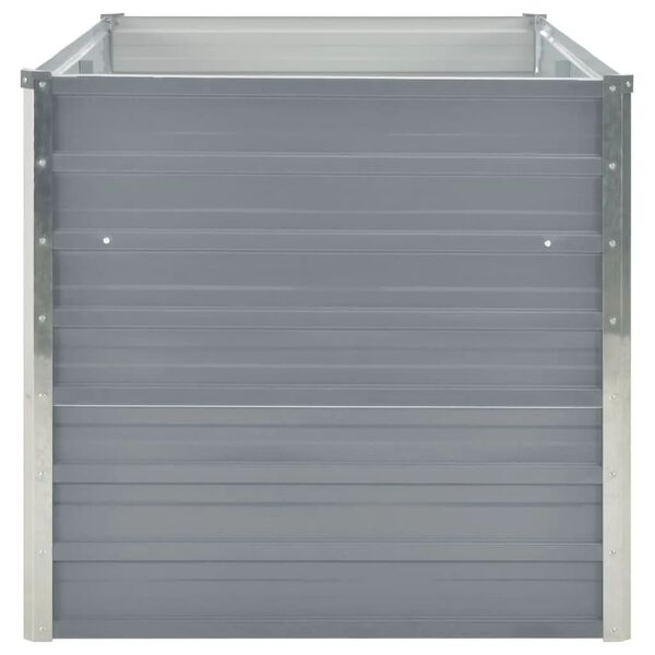 vidaXL Raised Garden Bed 160x80x77 cm Galvanised Steel Grey
