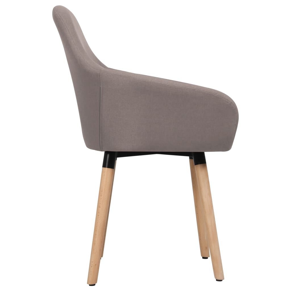 vidaXL Dining Chairs 2 pcs Taupe Fabric