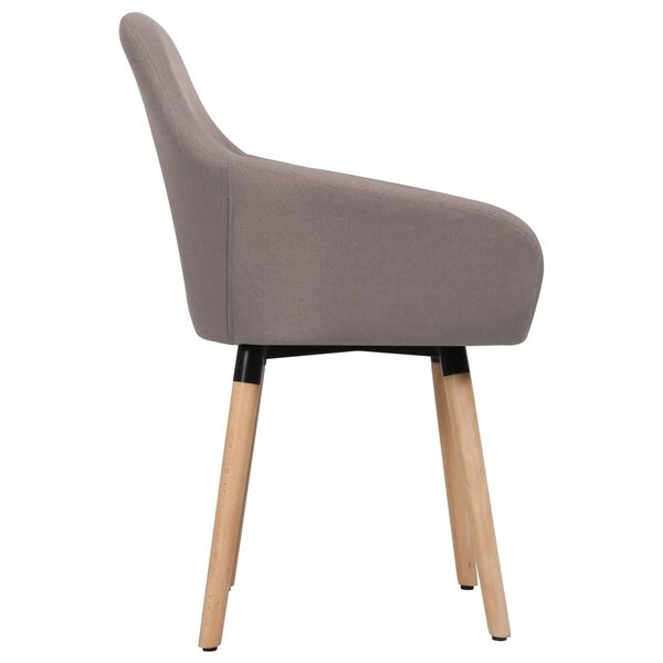 vidaXL Dining Chairs 2 pcs Taupe Fabric