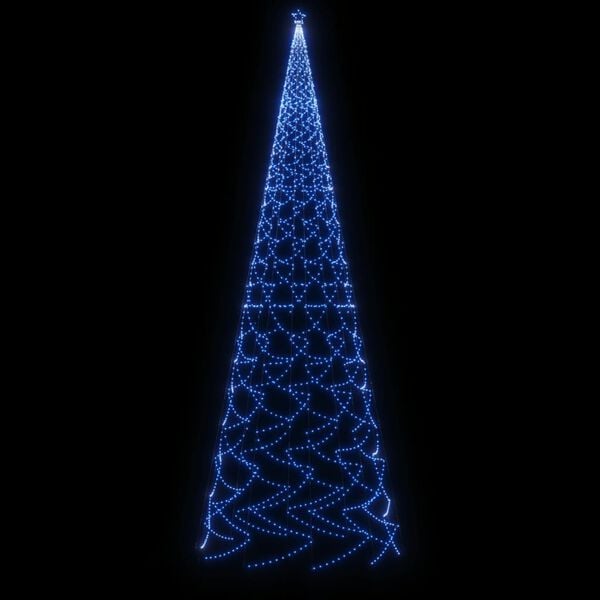vidaXL Christmas Tree with Spike Blue 3000 LEDs 800 cm