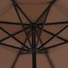 vidaXL Garden Parasol with Aluminium Pole 500 cm Taupe