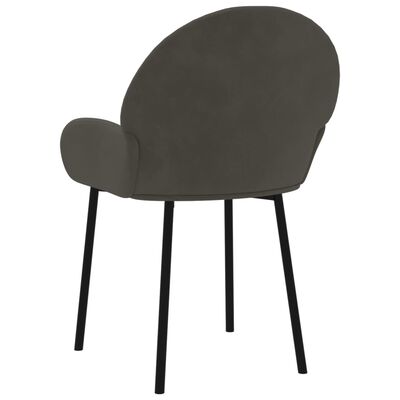 vidaXL Dining Chairs 2 pcs Dark Grey Velvet