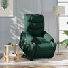 vidaXL Stand up Massage Recliner Chair Dark Green Fabric