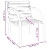 vidaXL Garden Chairs 2 pcs Grey Wood