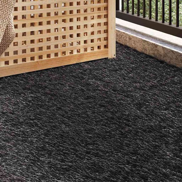 vidaXL Artificial Grass Black 1000 x 100 x 3 cm Polypropylene