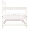 vidaXL Garden Corner Sofas 2 pcs White Solid Wood Pine