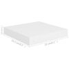 vidaXL Floating Wall Shelf White 23x23.5x3.8 cm MDF