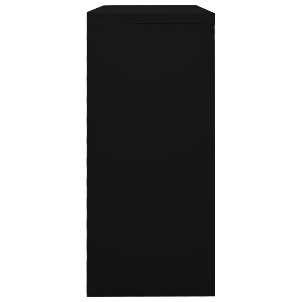 vidaXL Sliding Door Cabinet Black 90x40x90 cm Steel