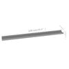 vidaXL Wall Shelves 4 pcs Grey 100x9x3 cm