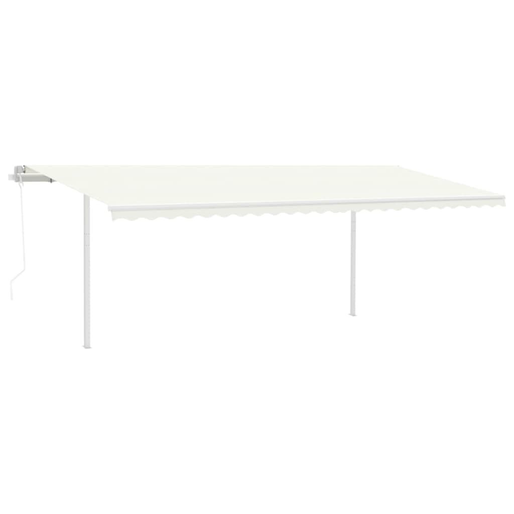 vidaXL Awning Post Set White 600x245 cm Iron