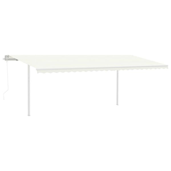 vidaXL Awning Post Set White 600x245 cm Iron