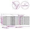 vidaXL Dog Cage Silver 600 x 200 x 256 cm Galvanised Steel