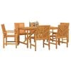 vidaXL Garden Dining Set 7 pcs Brown 150 x 90 x 74 cm