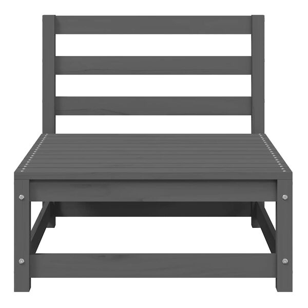 vidaXL 3 Piece Garden Lounge Set Grey Solid Pinewood