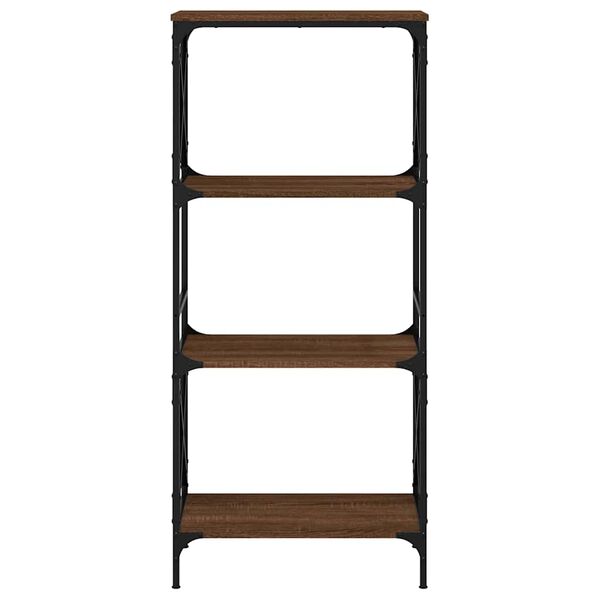 vidaXL Bookcase 4-Tier Brown Oak 59x35x132 cm Engineered Wood