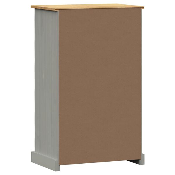 vidaXL Shoe Cabinet VIGO 60x35x96 cm Grey Solid Wood Pine