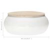 vidaXL Coffee Table White 68x68x30 cm Solid Mango Wood