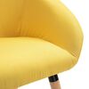 vidaXL Dining Chairs 4 pcs Yellow Fabric